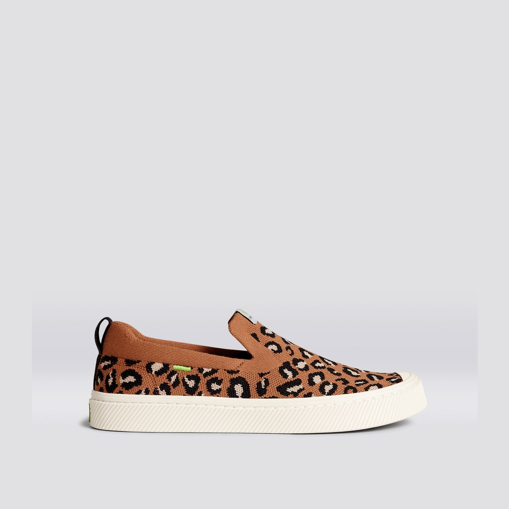 IBI Slip-On Cariuma Low Top Bamboo Weave Knit Vegan Leopard Homme | TKD-3926905